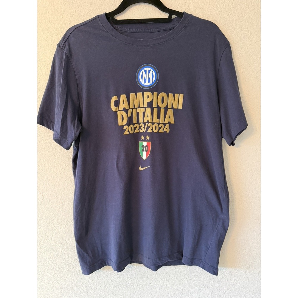 Men's Nike 2023-2024 Soccer Campioni‎ D'Italia T-Shirt Size Large